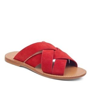 Marc Fisher Raida Suede Slide Woven Sandals